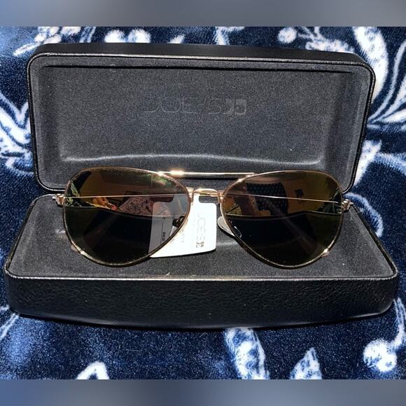 NWT! Joes Jeans Womens Aviator Sunglasses 6016 100% UVP Rose Gold main image 5